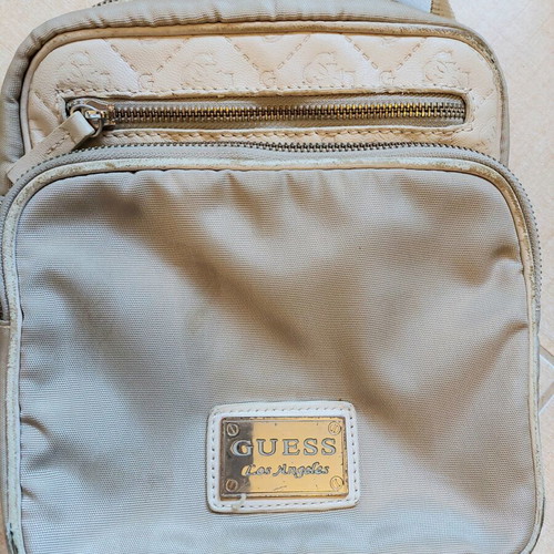 Guess crossbody bag used, beige color