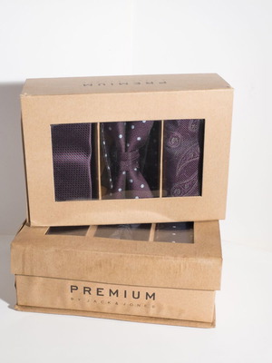 Jack & Jones Men's Accessory Kit new, tie, bow tie and pocket square