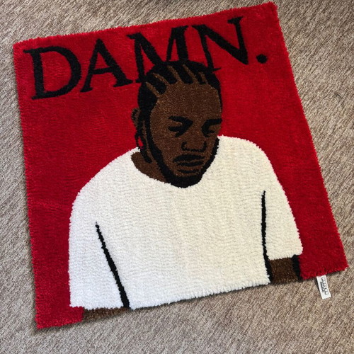 Χειροποίητο χαλί Kendrick Lamar καινούργιο 70x70cm