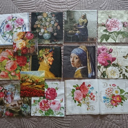 Decoupage napkins like new