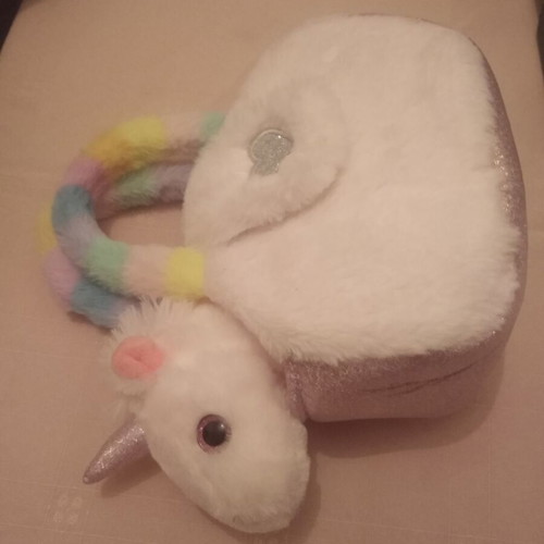 Children's plush bag like new with stuffed animal