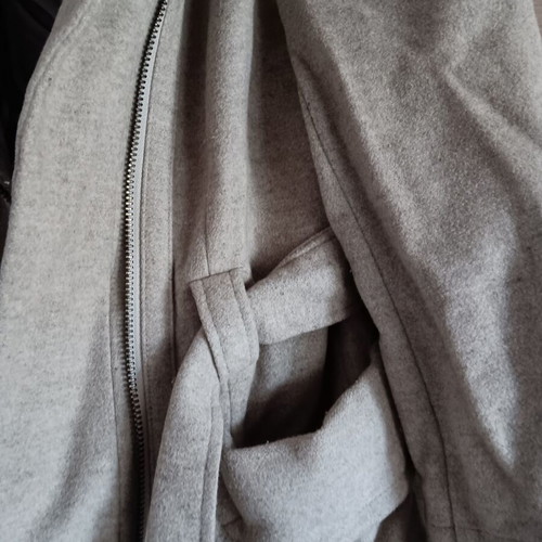 Zara women's short coat used, beige and grey, size M