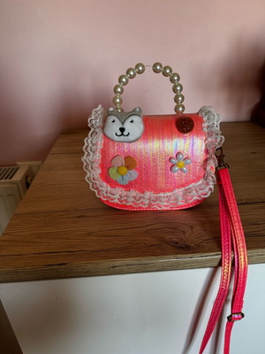 Children's crossbody bag pink handmade new