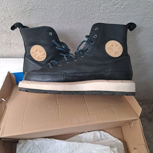 Converse All Star leather boots with anatomical sole, black, size 42.5