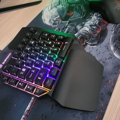 Gaming one-handed keyboard SHIPADOO new RGB