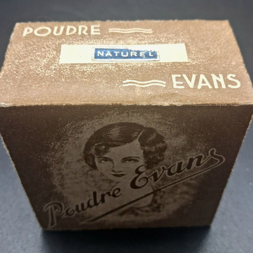 Evans vintage powder used with original box Art Deco era