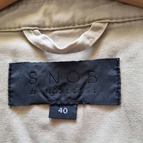 S'NOB de Noblesse women's minimal trench coat size 40 like new beige