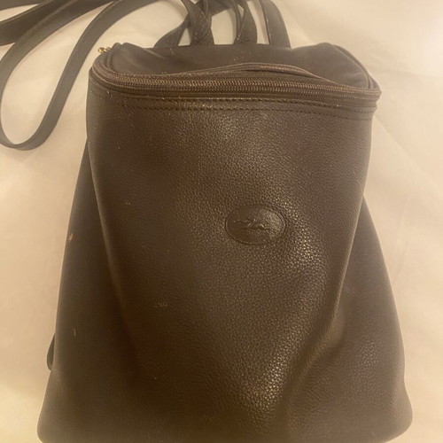 Longchamp leather backpack, brown