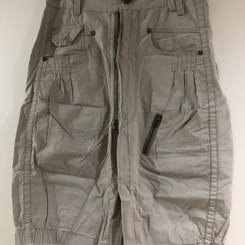 Attrattivo cargo midi skirt like new, gray beige khaki