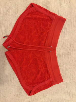 Yamamay shorts with terry fabric, size L, red, like new