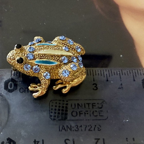 Vintage Czechoslovakian Frog Brooch custom jewellery like new