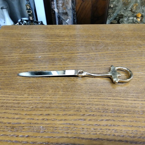 Gold Plated 24 Kar Paper Cutter in Gold Tone like new