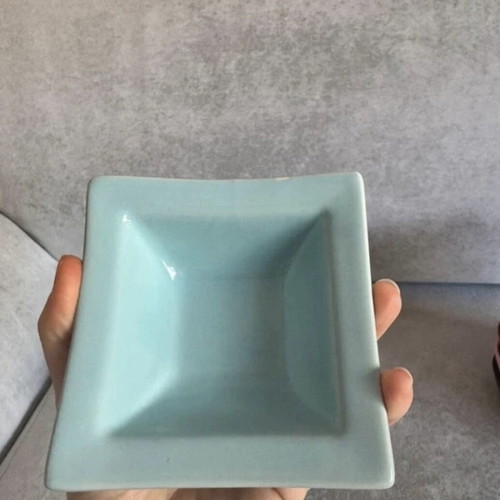 Set of 6 small square bowls used, colorful