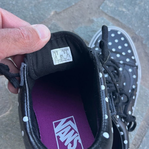 Vans Old Skool Leather Polka Dots sneakers like new, black and white