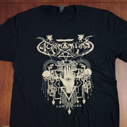 Acherontas Vamachara T-shirt new, Gildan black cream print