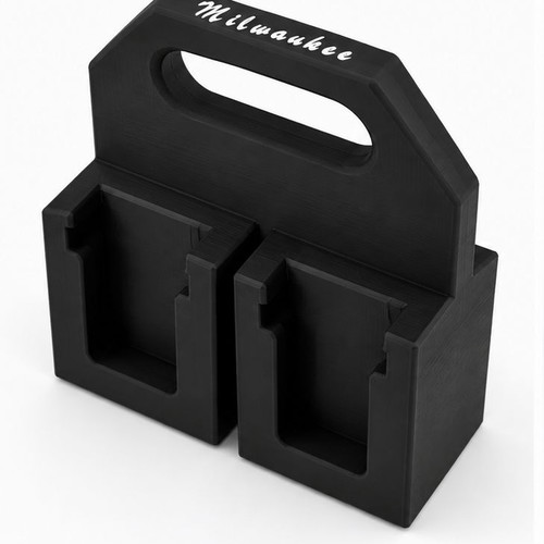 Milwaukee M18 Battery Holder 4 Slots 3D Printed, new