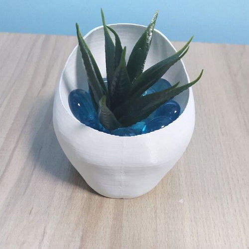 Decorative skull planter new 3D printed for small plants