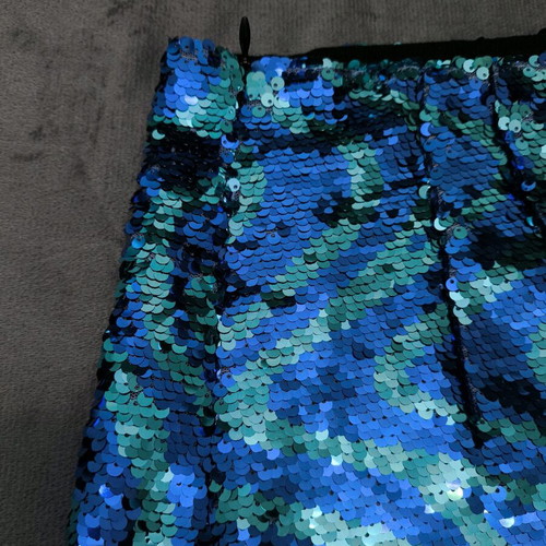 Zara mini skirt with sequins like new, blue and turquoise