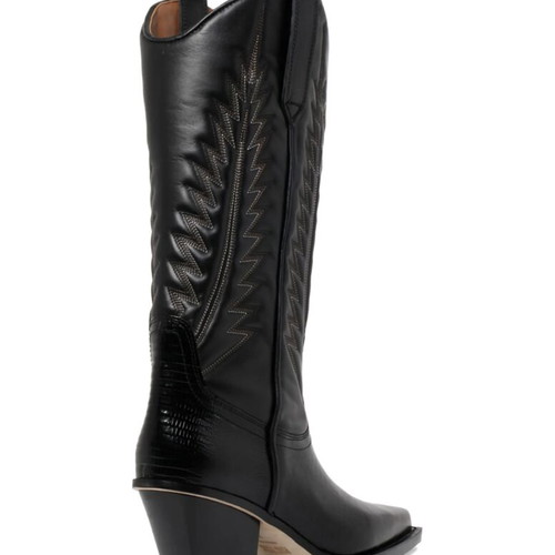 Paris Texas Texan Boots Women Size 40 New, Black Calf Leather