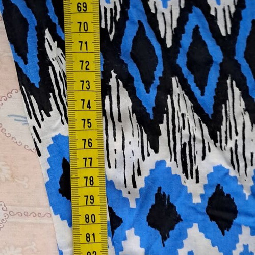ZARA TRF Collection lightweight trousers with geometric Ikat print, size M