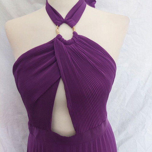 Zara purple long backless dress new, size M
