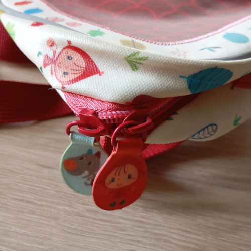Lilliputiens Baby Backpack Like New White Red