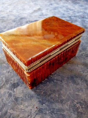 Vintage Genuine Alebaster Box from Italy