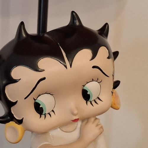 Betty Boop ceramic table lamp 2005, fabric shade