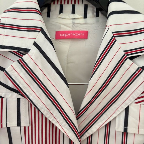 Apriori blazer like new, size L, white and blue