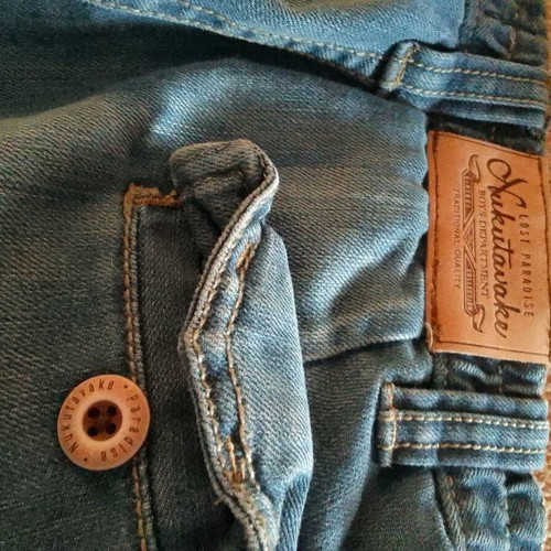Jean bermuda shorts for boy 8 years like new, blue cargo style