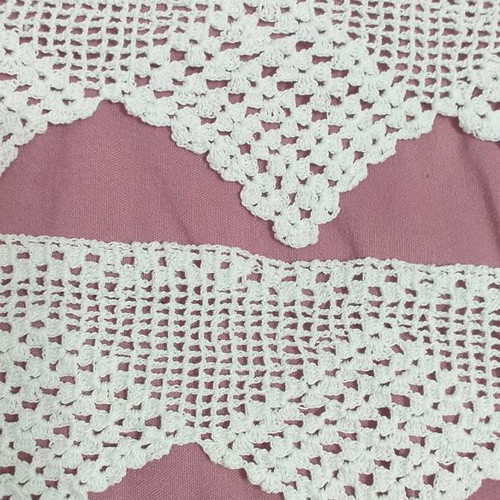 Lace for pillowcase new, handmade knitted, white