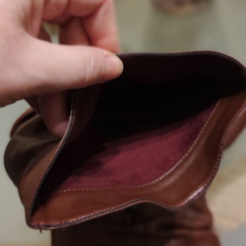 Brown boots used, size 40, with gathers and low heel