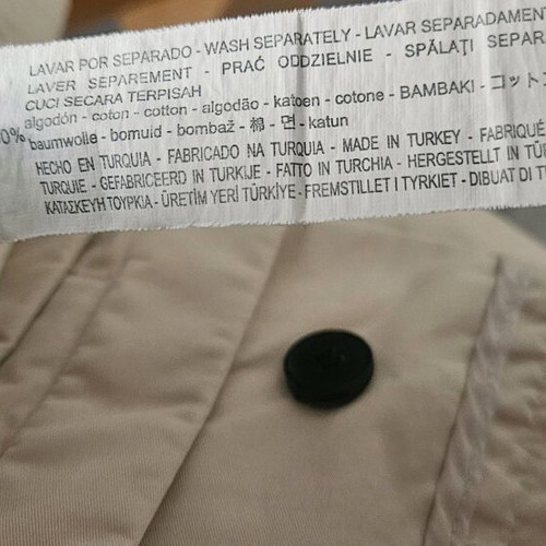 Zara high-waisted 3/4 pants large like new, beige