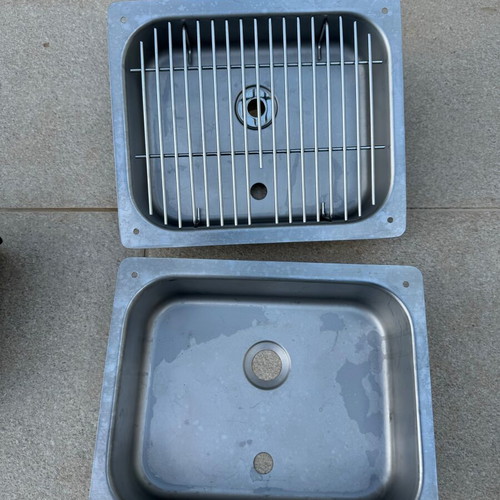 Επίπεδος νεροχύτης inox επαγγελματικός, διάσταση 25,5 x 21,50, καινούργιος