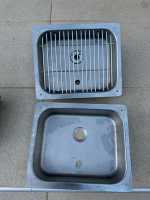 Επίπεδος νεροχύτης inox επαγγελματικός, διάσταση 25,5 x 21,50, καινούργιος