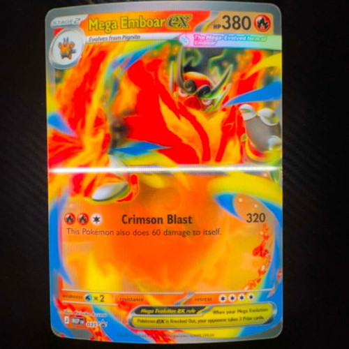Pokemon Mega Emboar Ex Jumbo Card like new