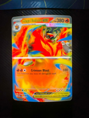 Pokemon Mega Emboar Ex Jumbo Card like new