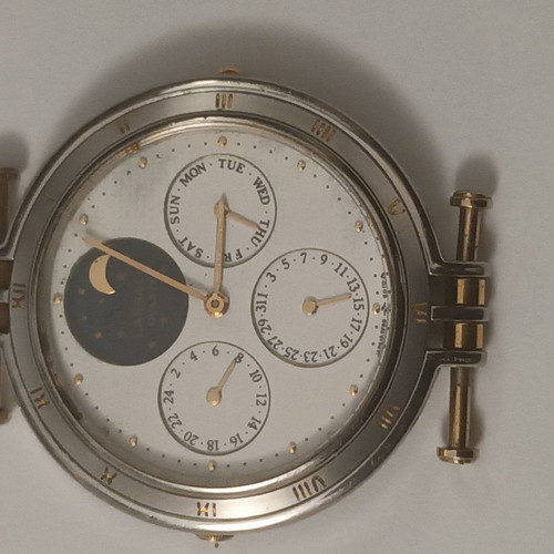 Seiko Lassale quartz watch used unisex with moon phase indicator