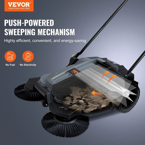 Vevor Manual Sweeper with 18.9 Lt Container