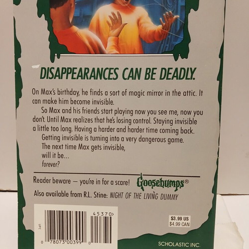 Goosebumps Let's Get Invisible! book by R.L. Stine 1993