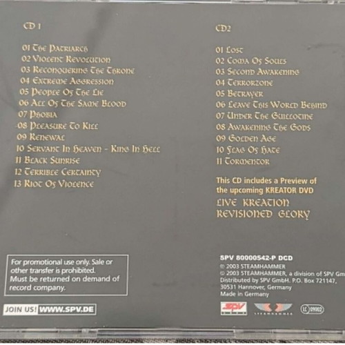 Kreator Live Kreation 2-CD like new, metal