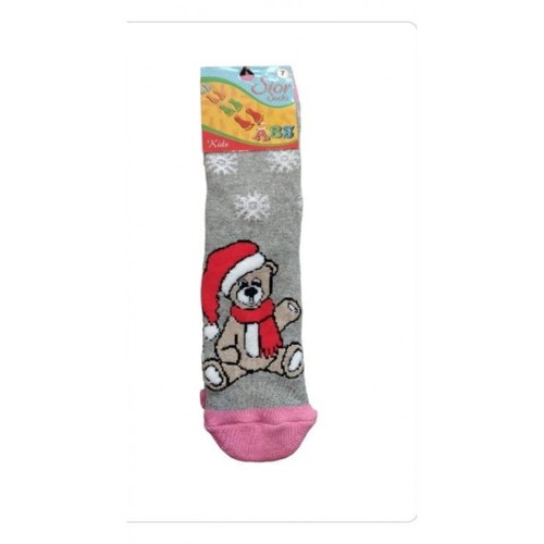 Christmas knee-high socks for girls new, grey, sizes 27-30 and 31-34