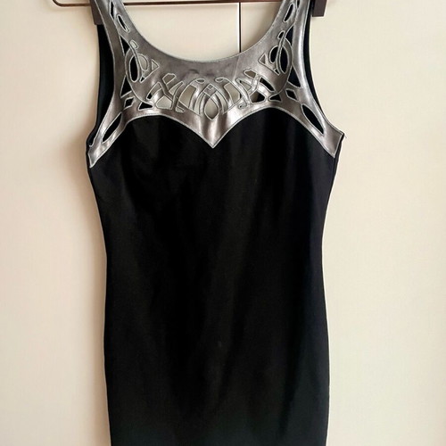 Miss Selfridge Little Black Dress Medium-Large like new with silver bust