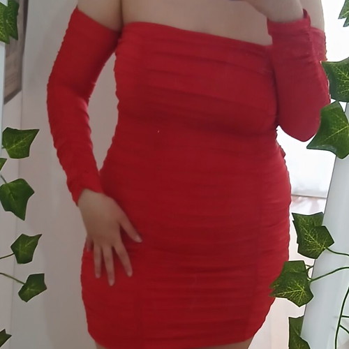 Shein red tight dress like new, size M