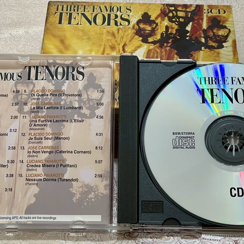 Three Famous Tenors 3 CD box set like new, classical opera