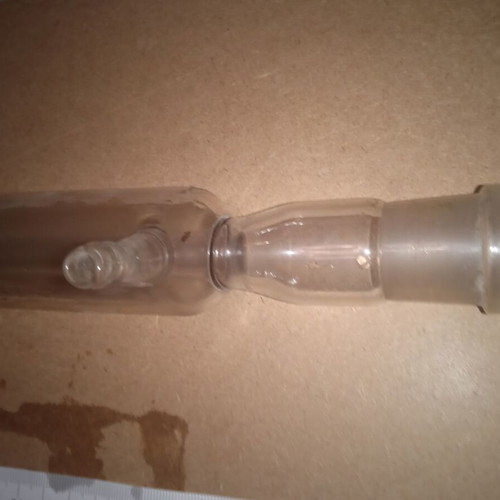 Glass distillation condenser used, effective length 30cm, NS24/29