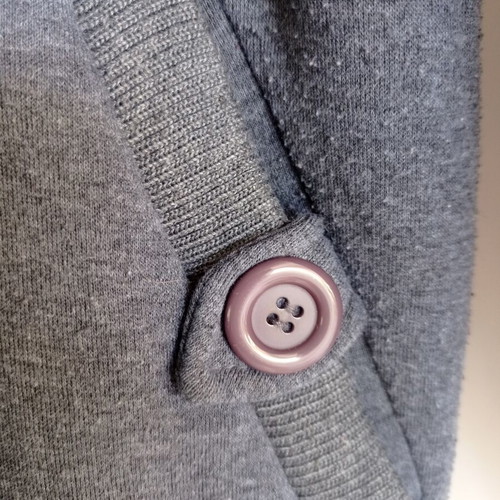 Women's jacket used, gray with removable hood, size medium