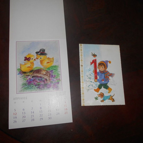 Calendar cards posters used, pack of 10 pieces
