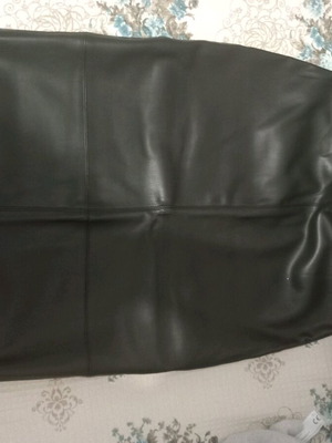 Φούστα midi δερματίνη Zara, μαύρη, small, αφορετη, άψογη κατάσταση