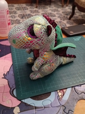 Ty Beanie Boos Cinder the Dragon plush toy, green dragon